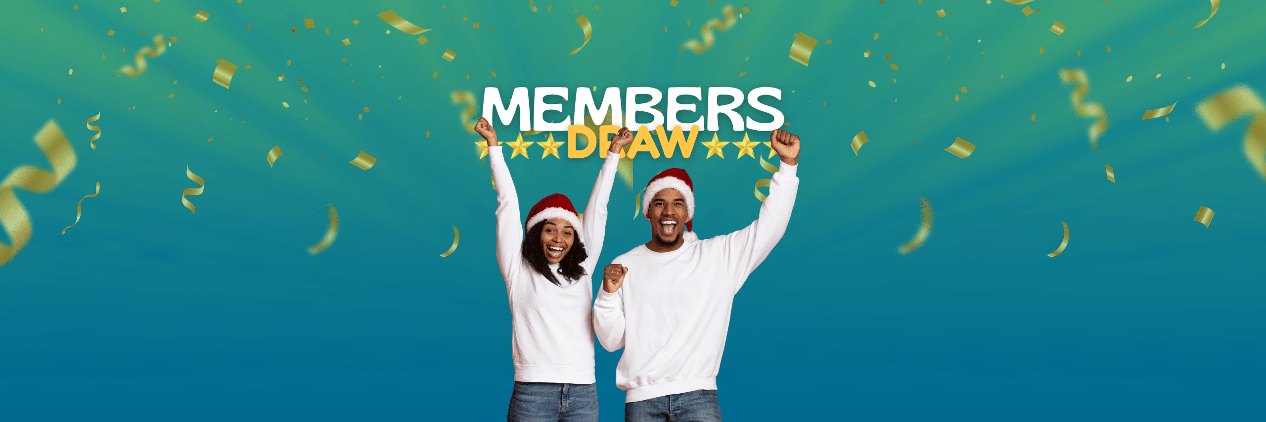 Happy person winning prize draw money