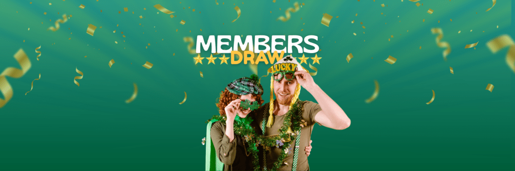 Happy person winning prize draw money